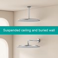 thumbnail image 3 of Pommeau de Douche Pluie Rond Haute Débit Acier Inoxydable Design Haute Pression (B-Chrome 12), 3 of 7
