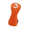 thumbnail image 2 of Funda de Madera para Palos de Golf de Piel Sintética, Portátil, Resistente a Los Arañazos, Accesorio de Golf, Envoltura de Cuello Largo, Protector Par Naranja, 2 of 8