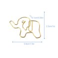 thumbnail image 1 of 30Pcs Paper Clip Animal Envelope Clips Bookmark Pin Pieces Set Metal Students Mini Novelty File For Business Stationery Supplies Elephant/Gold, 1 of 9