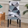 thumbnail image 3 of Funda de silla elástica con alas decoración lavable a prueba de polvo accesorios extraíbles funda de asiento de silla suave funda para cocina del Geometría Macarena Funda de asiento, 3 of 8