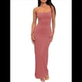 thumbnail image 1 of Vestido Ajustado con Tirantes Finos para Mujer, Informal, de Verano Rosa XS, 1 of 8