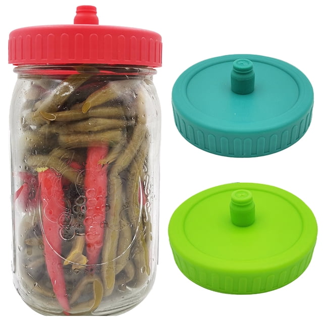 Coofit 3 Pcs Couvercle de Fermentation Mason Couvercle de Fermentation Airlock Couvercle de Cornichon pour Conservation