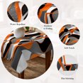 thumbnail image 5 of Abstract Stripes Table Cloth Waterproof Tablecloths, Retro Modern Orange Black Gray Lines Tablecloth Dining Table Cover for Kitchen Party Tabletop Outdoor, Rectangle Tablecloth 54x108 Inch, 5 of 9