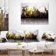 thumbnail image 4 of Designart Grunge City Panorama - Cityscape Throw Pillow - 12x20, 4 of 5