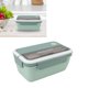 thumbnail image 4 of Contenedor De Almuerzo, Caja Japonesa Bentox, Portátil, Seguro Para Microondas, A Prueba De Fugas, Multifunción, Para Estudiantes ANGGREK Verde, 4 of 8