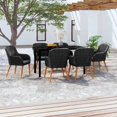 thumbnail image 1 of vidaXL 7 Piece Garden Dining Set with Cushions Black, 1 of 4