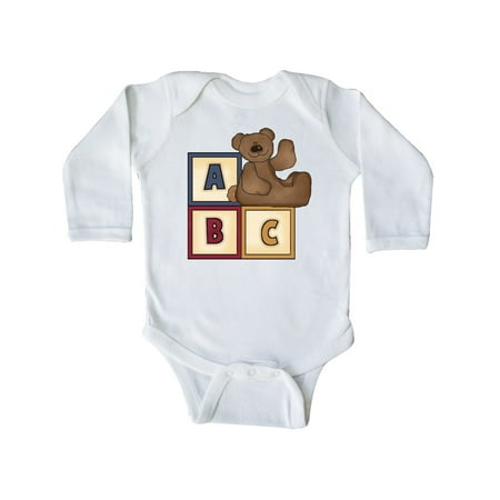 

Inktastic ABC BEAR Gift Baby Boy Long Sleeve Bodysuit