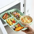 thumbnail image 6 of 5-compartment Divided Plates, Plastic Tray Dinnerware with Stackable Design for Easy Storage, Wave and Dishwasher Safe for Family Dinners, Parties, and Outdoor Use,Vsgery, 6 of 9
