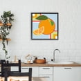 thumbnail image 2 of Stupell Industries Geometric Orange Fruit Black Framed Floater Canvas Wall Art, design by Daniela Santiago, 18 x 18, 2 of 9