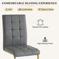 thumbnail image 2 of Dining Chairs Set of 4, Cantilever Side Chairs with PU Upholstered and Stainless Steel Legs, Dining Chairs for Kitchen, Living Room, 2 of 10