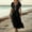 B76 Black, variant on Staron Vacation Dresses for Women 2025 Clearance Under $10 Short Sleeve Loose Flowy Casual Summer Cotton Linen Sundress V Neck Travel Vacation Midi Dresses