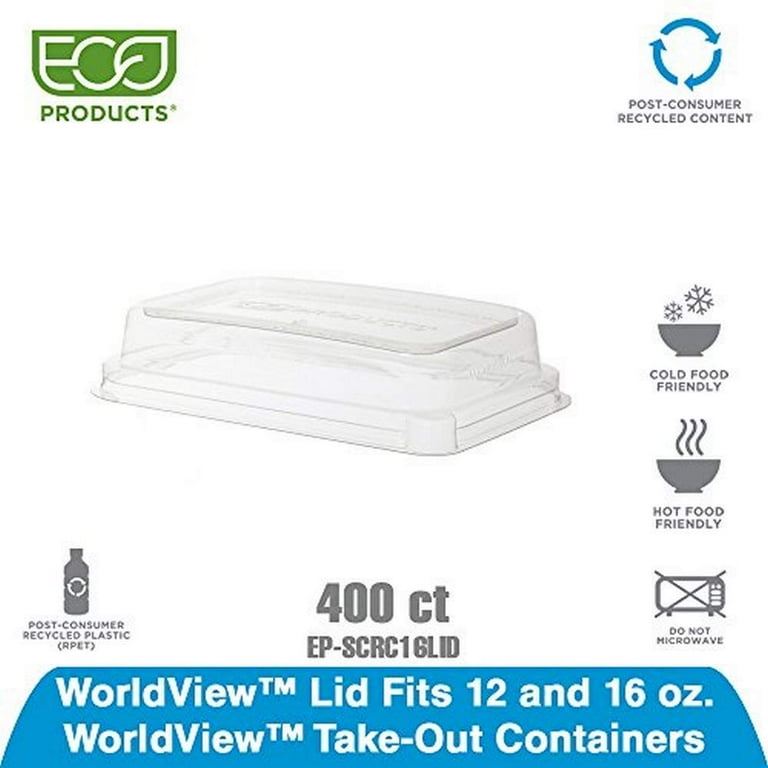 WorldView 100% Recycled Content Lid, 7.5 x 5 x 1.6, Clear, Plastic, 400/Carton WorldView 100% Recycled Content Lid, 7.5 x 5 x 1.6, Clear, Plastic, 400/Carton