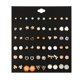 thumbnail image 1 of Juego de 30 pares de pendientes de moda con diseño geométrico de perlas y flores con múltiples elementos y orejas de diamantes cuadrados de aleación, buen material, embalaje elegante, 1 of 6
