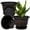 Gold, variant on QCQHDU Plant Pots, 3 Packs 8 inch Planters with Drainage Hole Saucer, Plastic Flower Pots for Indoor Plants Retro Decorative for Outdoor Garden Container Sets(Silver-8 inch)