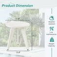 thumbnail image 5 of Dycanpo Outdoor Side Table for Patio, Small Round End Table Weather-Resistant, White, 5 of 9