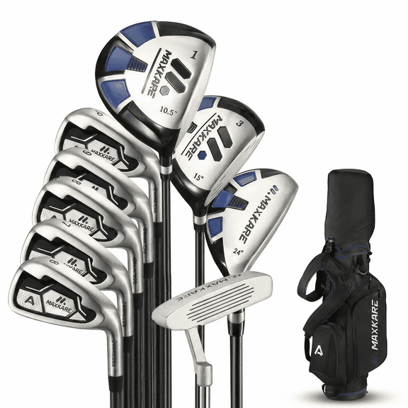 Maxkare Men's Golf Clubs Set 9-piece Complete Set with Bag, Right Handed