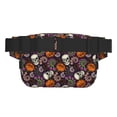 thumbnail image 3 of Fotbe Halloween With Skull Cangurera Cuadrada con Estampado de Doble Capa, Bolsa de Cintura Ajustable Mini para Hombres y Mujeres, 3 of 9