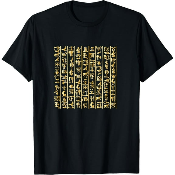 Ancient Egyptian Hieroglyphics T-Shirtmen and women can wear, black, white, gifts.S,M,L,XL,2XL,3XL,178XL