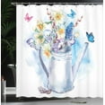 thumbnail image 4 of Ambesonne Flower Shower Curtain, Summer Bouquet Vintage, 69"Wx84"L, Multicolor, 4 of 5