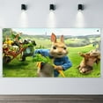 thumbnail image 2 of Peter Rabbit Fondo Temático Pancarta Suministros de Decoración para Fiesta de Cumpleaños, Decoración de Fondo de Fiesta Personalizado,150x90cm, 2 of 6
