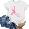 thumbnail image 4 of Honeeladyy Breast Cancer Awareness Shirts Women Pink Ribbon T-Shirts Cancer Fighter Leopard Heart Graphic Tee Short Sleeve Tops #KC-White-XXL, 4 of 6