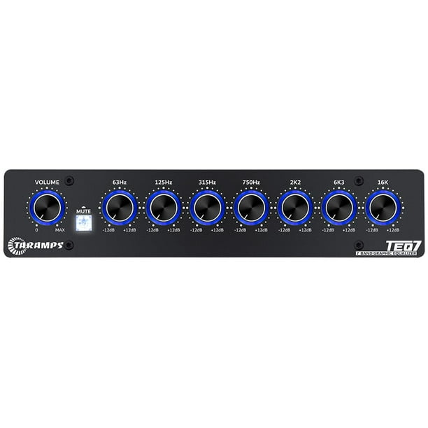 Ecualizador gráfico de audio para coche TEQ 7 estéreo de 7 bandas de Taramp