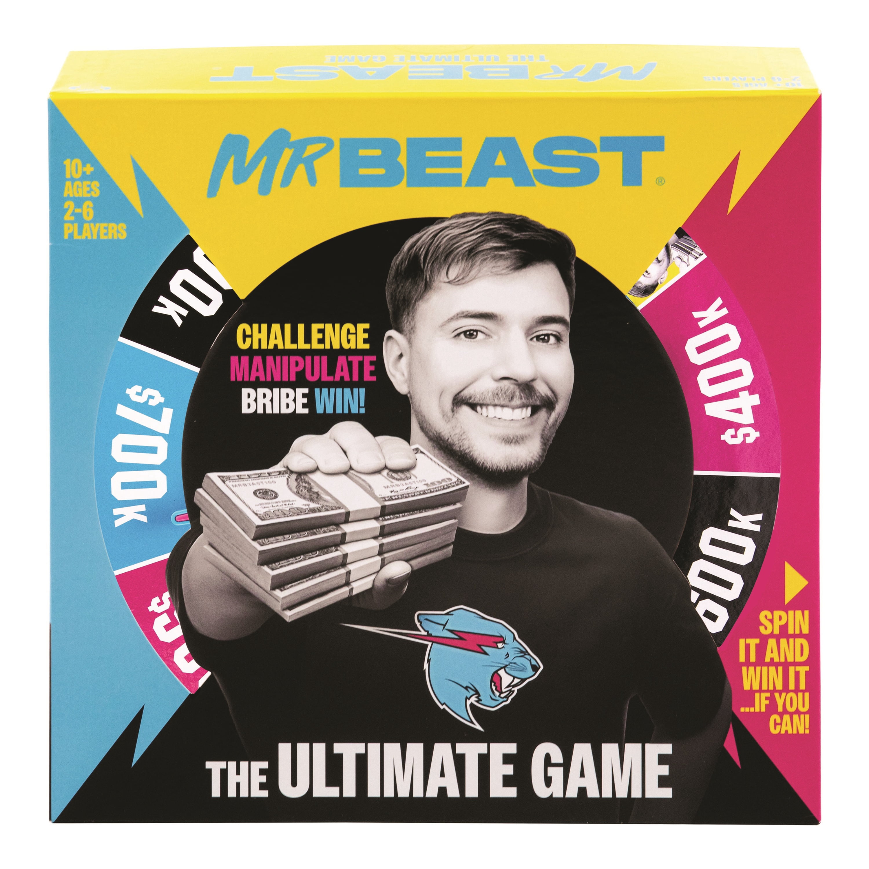 Mr.Beast The Ultimate Game. Hilarious Party Game for Friends, Challenge, Manipulate, and Bribe Your Friends to Collect Cash and Win, Ages 10+