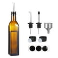 thumbnail image 2 of 17 Oz Glass Olive Oil Dispenser Bottle, Kitchen 500ml Oil & Vinegar Cruet with Pourers & Funnel, 2 of 7