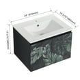 thumbnail image 6 of 24 Inch Floating Wall-Mounted Bathroom Vanity Cabinet With Ceramics Sink Countertop & Soft-Close Cabinet Door, 6 of 9