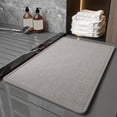 thumbnail image 4 of Linen Bathroom Floor Mat 40 x 60 cm, Extra Thick Absorbent Entry Rug with Anti-Slip Rubber Backing for Kitchen Sink and Shower, 4 of 6