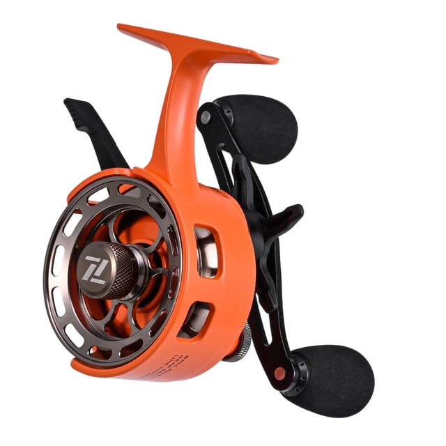 Equipo de pesca de carrete de pesca de hielo Herramienta de mango cómodo Compacto Ligero Ligero naranja