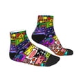 thumbnail image 2 of Lsque Geometry Dash Printed Crew Socks, Moisture-Wicking Socks, Athletic Socks for Men Breathable Cushion Socks Casual Sport Socks for Running Traveling, 2 of 6
