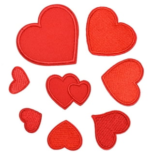  Zlettery 24pcs Blue Heart Iron on Patches, Heart Embroidered  Patches for Clothing, Jackets, Hats,Backpacks, Jeans : Arts, Crafts & Sewing