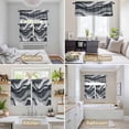 thumbnail image 6 of Black Gray Ombre Kitchen Curtains Sets for Windows 24 Inch Length, Modern Abstract Moire Art Geometric Rod Pocket Window Treatments Tier Curtains and Valances Set for Bedroom/Bathroom, 6 of 8