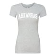 thumbnail image 2 of Wild Bobby State of Arkansas College Style Women Slim Fit Junior Tee, 2 of 6