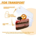 thumbnail image 3 of Scheam 100 Pcs Transparent Cake Slice Plastic Containers with Lids 5 Inches Hinged Lid Cheese cake Container, for Bakery and Cafe Take Out Packaging ., 3 of 7