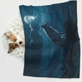 thumbnail image 6 of Disketp Lonely Night Wolf Dog Blanket/Bed Cover for Dogs and Cats,Puppy Essentials-Large, 6 of 8