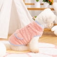 thumbnail image 3 of Reversible Plush Dog Clothes Pullover 2-legged Comfortable to Wear with Traction Ring Soft Warm Pet Winter Clothes-Pink,M, 3 of 8
