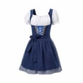 thumbnail image 6 of Noric Women's Oktoberfest Mini Dresses Puff Short Sleeve Lace Up Costume Dresses with Apron Overlay for Party Beer Festival, 6 of 6