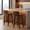 Walnut, variant on Furnibear 24.5 Inch Swivel Wooden Bar Stools Set of 2 with Rubber Wood Legs and Low Back, White