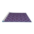 thumbnail image 2 of Ahgly Company Machine Washable Indoor Rectangle Trellis Blue Modern Area Rugs, 7' x 9', 2 of 4