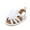 White, variant on Xfvqtps Baby Girls Walking Shoes Hollowing Out Flower Butterfly Princess Sweet Soft Sole PU Infant Sandals Summer New Baby Sandals Rubber Sole Non Slip Baby Slippers Toddler Shoes Brown