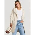 thumbnail image 6 of Luniro Womens Fall Jackets Oversized Trench Coat Open Front Casual Long Cardigan Sweater Clothing, 6 of 11