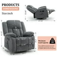 thumbnail image 2 of Korser Massage Swivel Rocker Recliner Chair with USB Ports Chenille for Living Room,Grey, 2 of 7