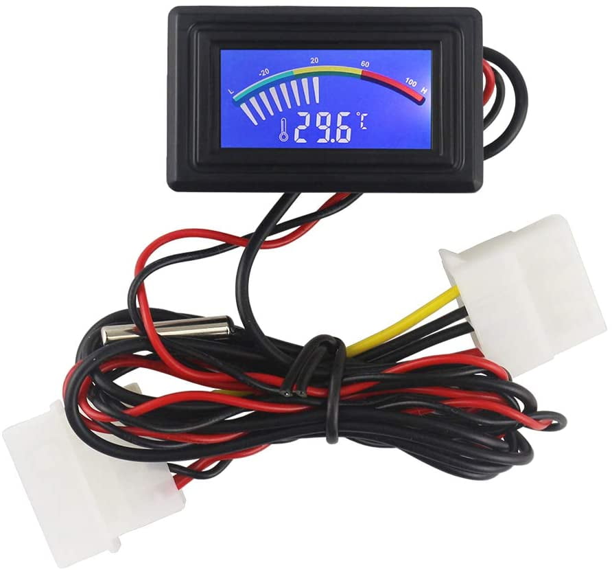 5~24V LCD PC Water-cooled Thermometer Digital Thermometer Free shipping 