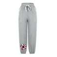 thumbnail image 4 of Fartey Cotton Linen American Flag Pants for Women Sunflower Graphic Patriotic Pants Drawstring Elastic Waist Casual Trousers with Pockets, 4 of 6