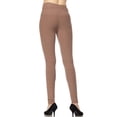 thumbnail image 2 of Buttery Smooth Basic Solid High Waisted Leggings - Plus Size - 5 Inch Waist - 1XL 2XL 3XL - New Mix Mocha One Size Plus, 2 of 2