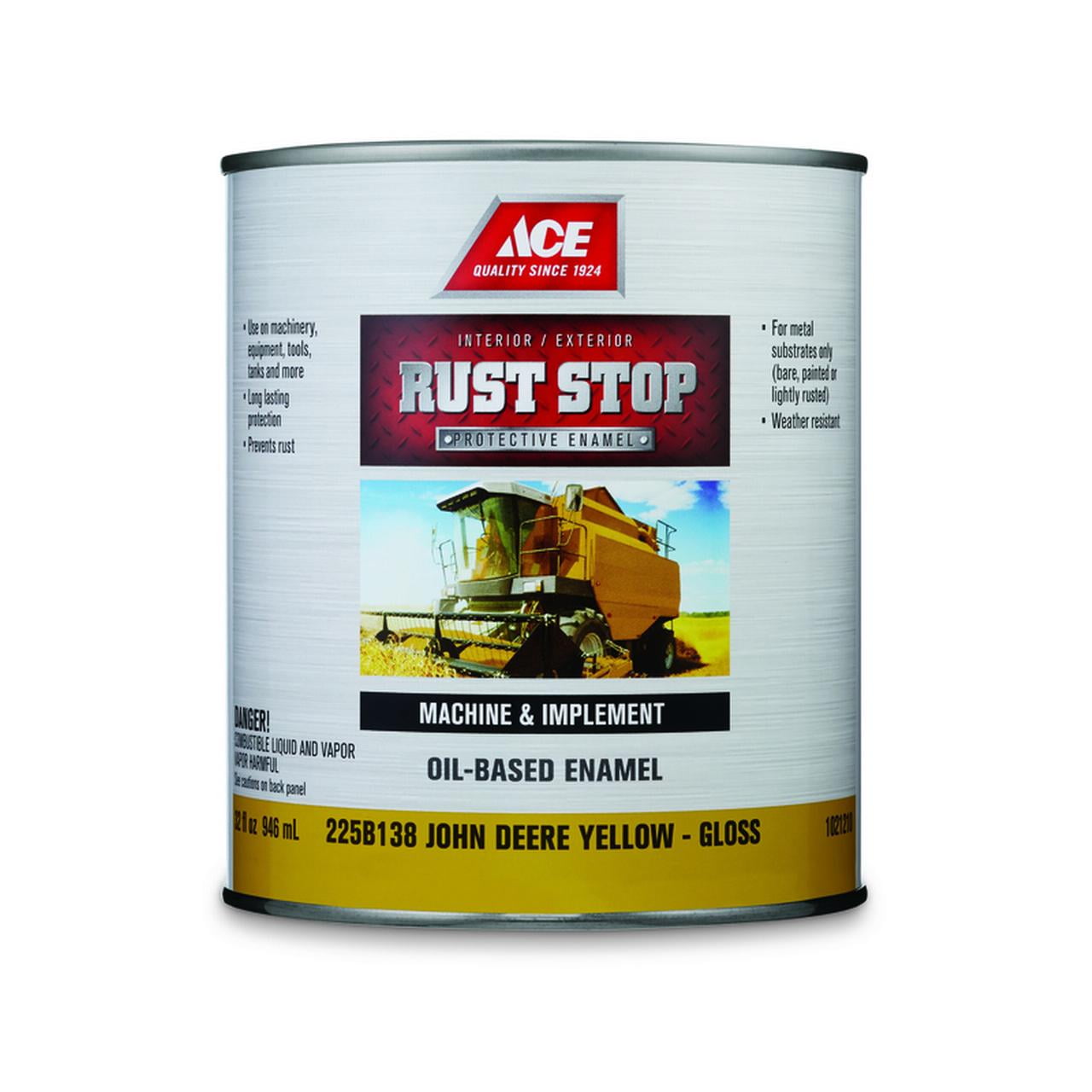 Ace Rust Stop Indoor/Outdoor Gloss John Deere Yellow OilBased Enamel