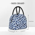 thumbnail image 2 of Salouo Blue Ink Flowers for Insulated Lunch Bag for Women/Men - Leakproof Cooler Tote Bag Organizer - Reusable Lunch Box for Office Picnic Hiking Beach-One Size, 2 of 6