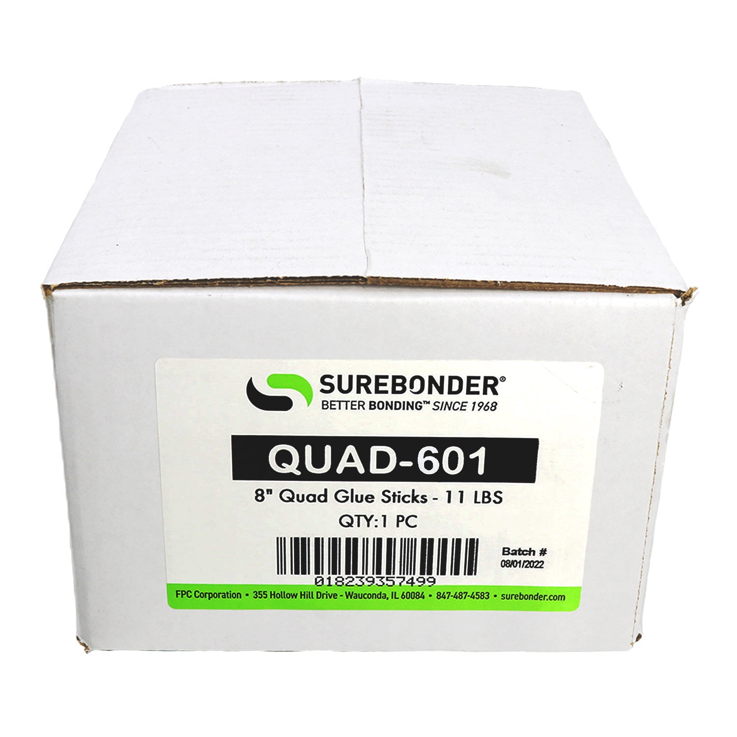 QUAD-601 Low Melt Packaging Glue Sticks for 3M™ Quadrack Glue Guns - 5/8" x 8" | 11 lb Box